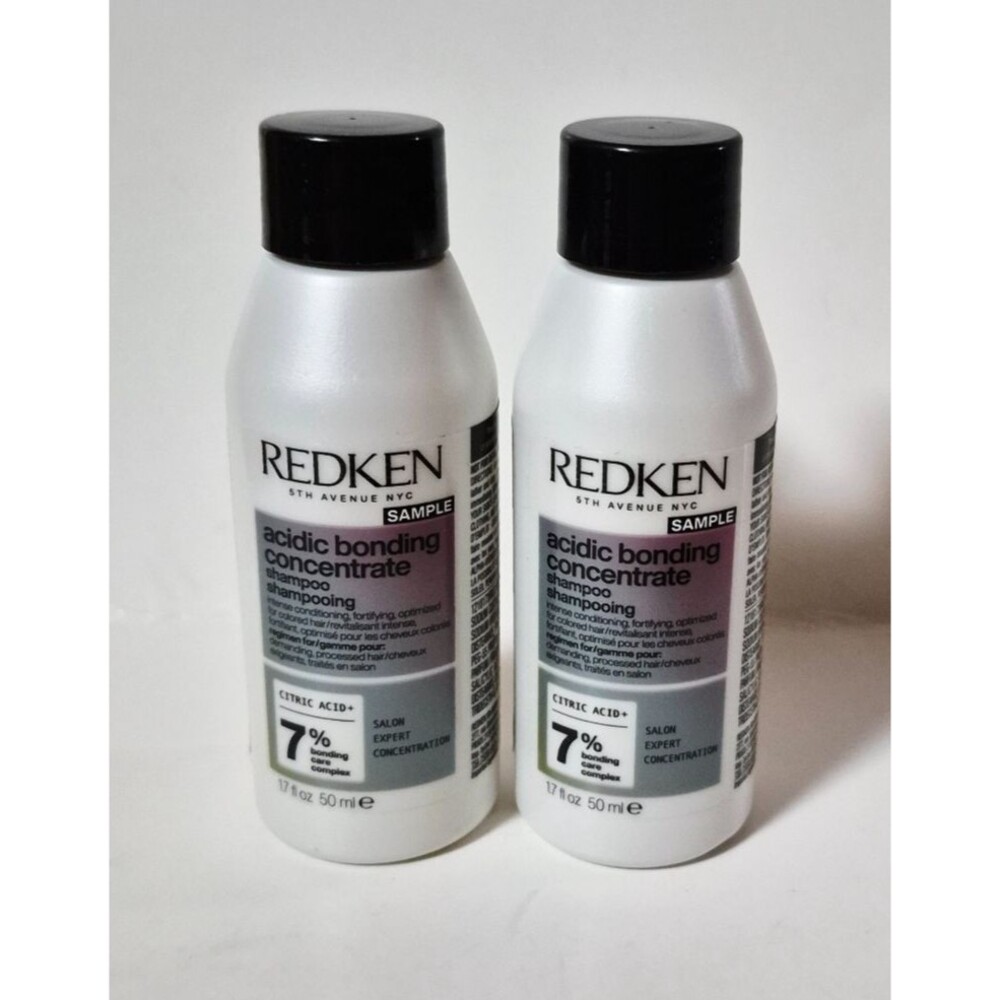 2 x REDKEN Acidic Bonding Concentrate Shampoo 7% Bonding Care Complex 1.7 fl oz